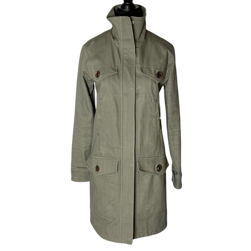 MACKAGE Olive Green Khaki Della Utility Jacket Coat Removable Quilted XS *FLAW*